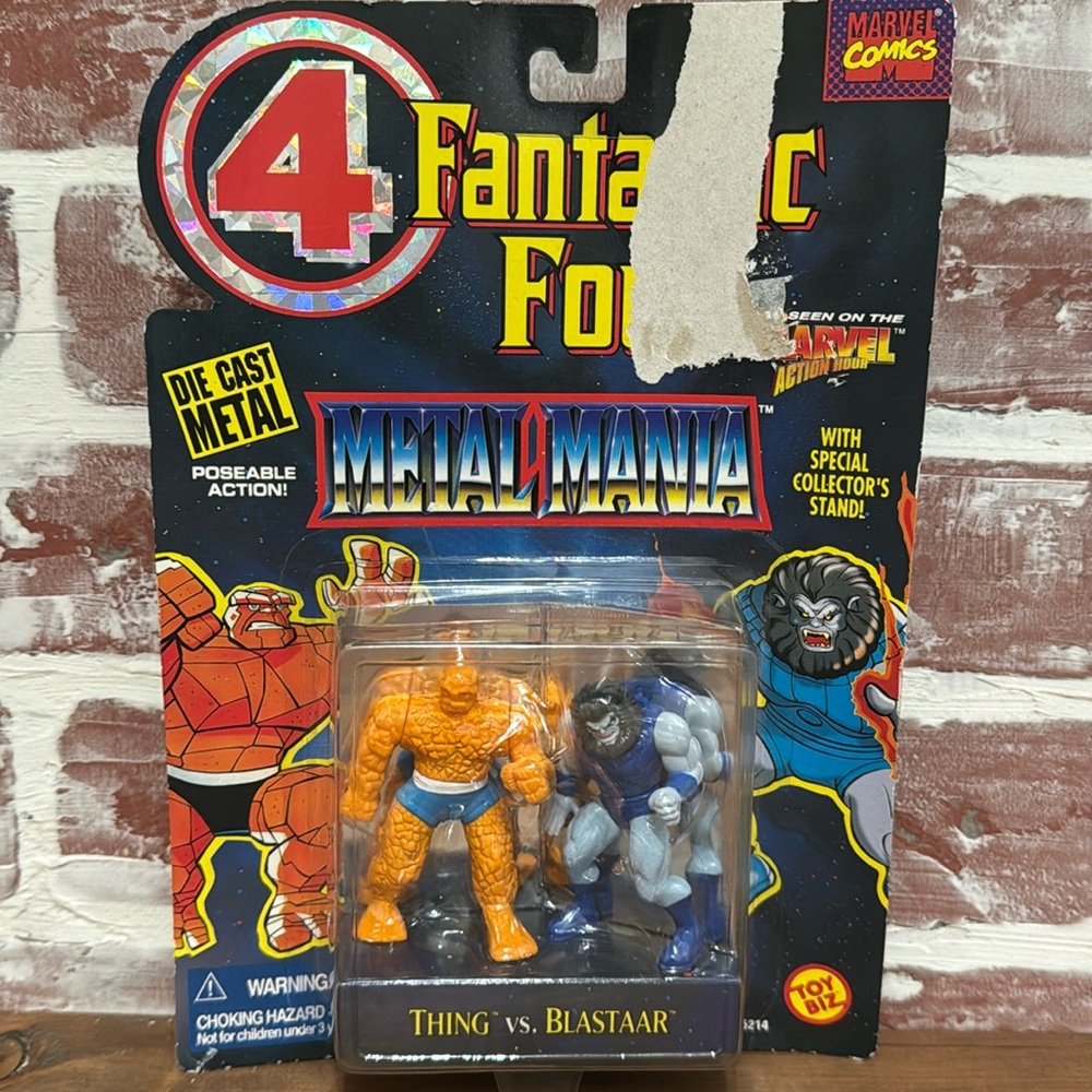 Marvel Fantastic Four Metal Mania Thing vs. Blastaar Toy Biz 1995